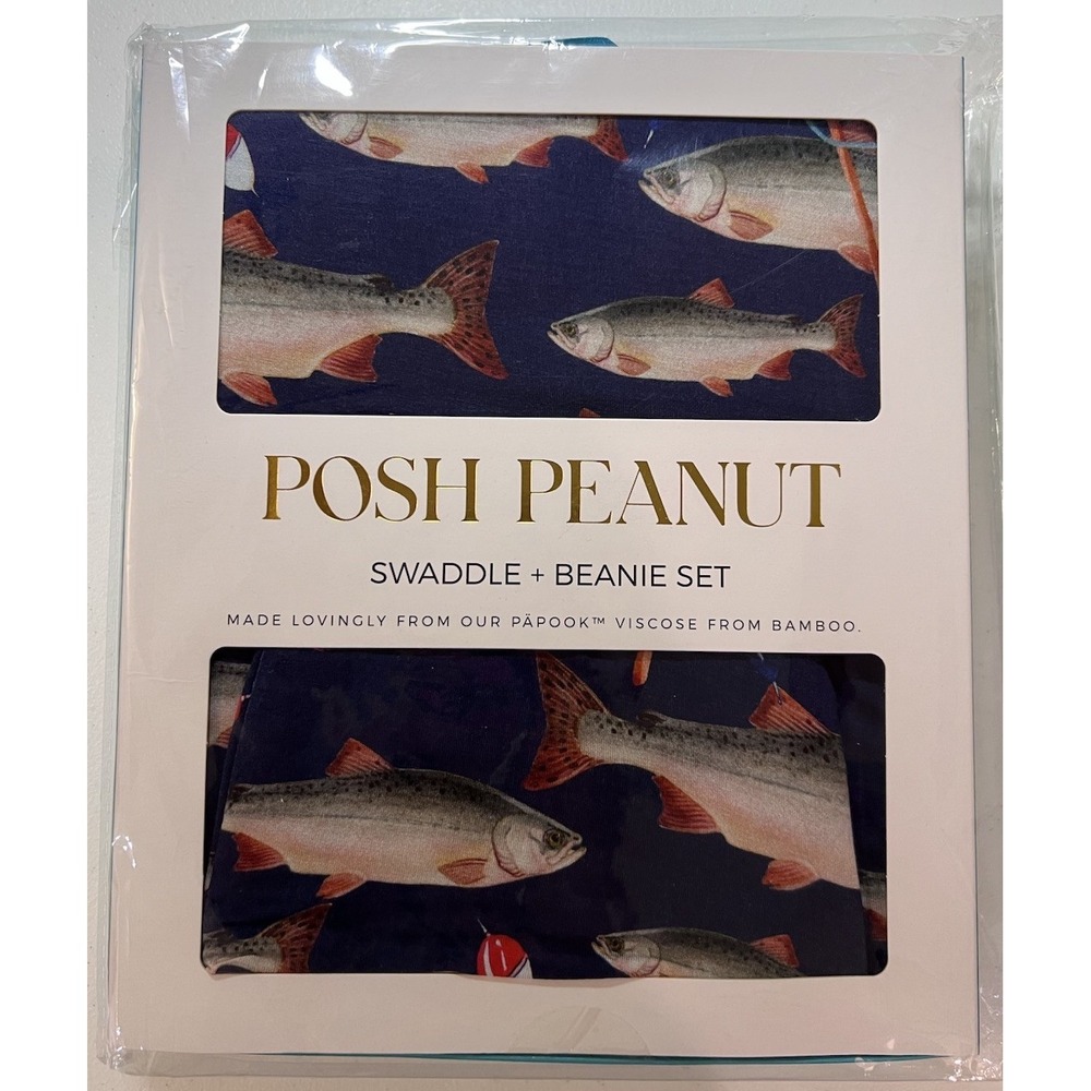 Posh Peanut Swaddle and Beanie Set - Posh Fishing